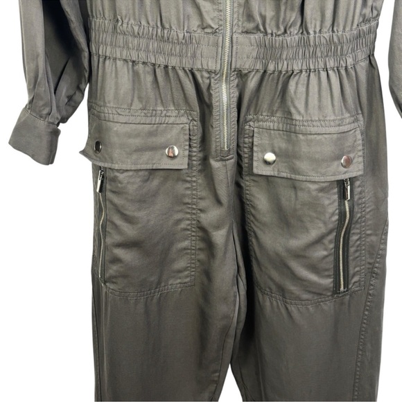 ATM Anthony Thomas Melillo Army Green Washed Lyocell Utility Jumpsuit XS - Picture 8 of 14